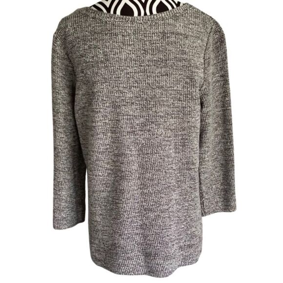 Great 🎉condition LOFT sparkle gray crew neck sweater in Small - Picture 4 of 9